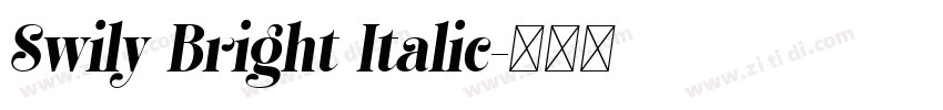 Swily Bright Italic字体转换